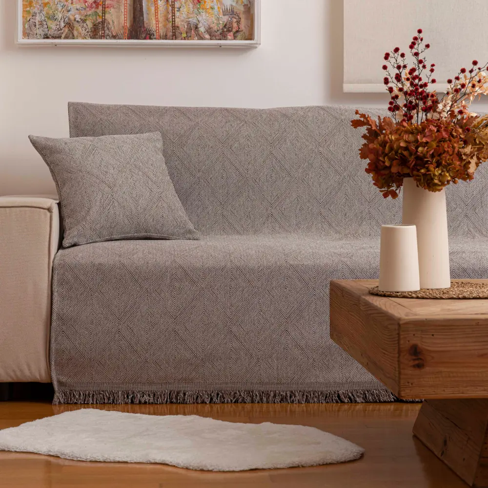 Alternative view of Ριχτάρι Σενίλ Διθέσιο Bari - 180 x 250 cm - Μπορντώ - Borea Home Textiles