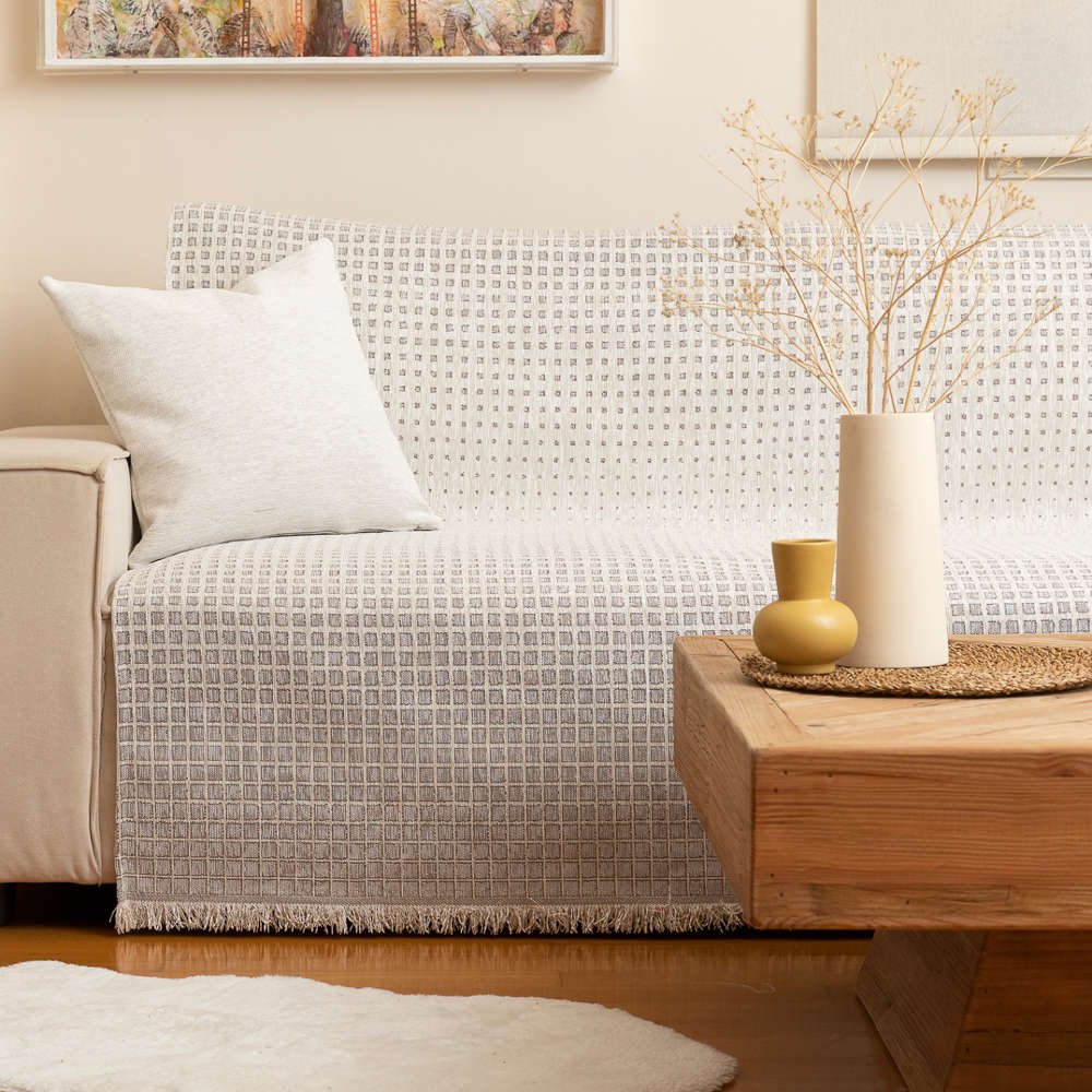 Alternative view of Ριχτάρι Σενίλ Τριθέσιο Solana - 180 x 300 cm - Γκρι - Borea Home Textiles