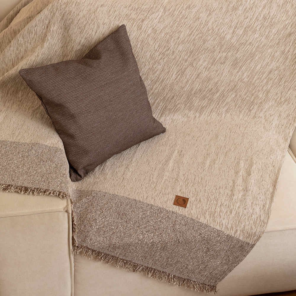 Alternative view of Ριχτάρι Σενίλ Τετραθέσιο Square - 180 x 350 cm - Γκρι - Borea Home Textiles