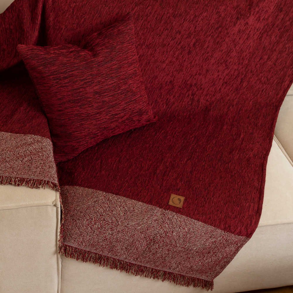 Alternative view of Ριχτάρι Σενίλ Τριθέσιο Square - 180 x 300 cm - Γκρι - Borea Home Textiles