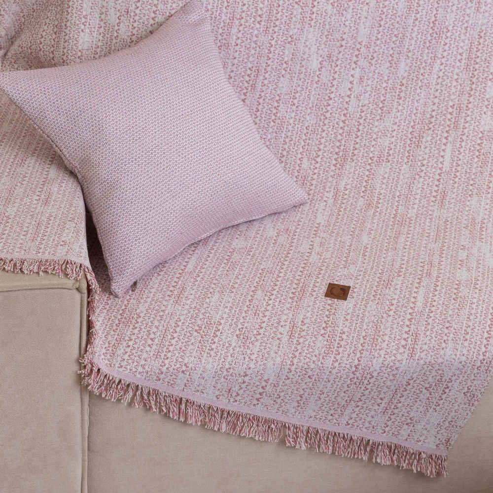 Alternative view of Ριχτάρι Βαμβακερό Τριθέσιο Boho - 180 x 300 cm - Λιλά - Borea Home Textiles