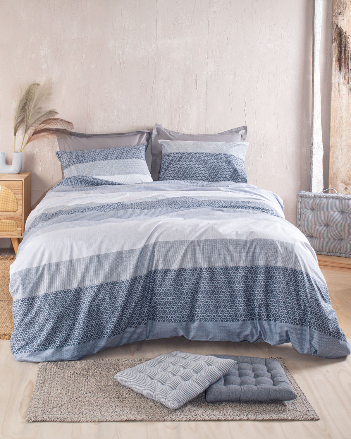 ROBIN ΜΠΛΕ - ΖΕΥΓΟΣ ΜΑΞΙΛΑΡΟΘΗΚΕΣ NEXT - ΜΠΛΕ - 50Χ70 - Rythmos