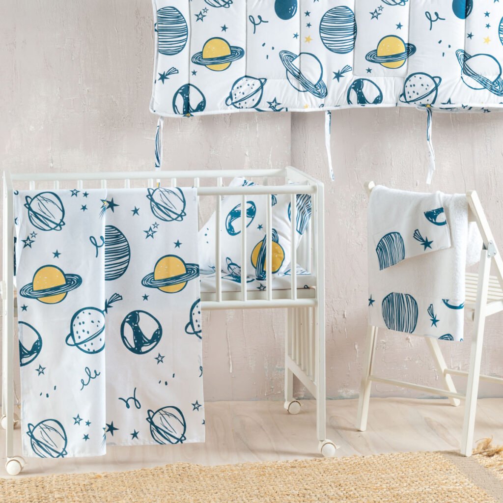 SATURN ΛΕΥΚΟ - ΣΕΤ ΣΕΝΤΟΝΙΑ ΒΡΕΦΙΚΑ 3 ΤΕΜ. - ΛΕΥΚΟ - 120X160 - Rythmos