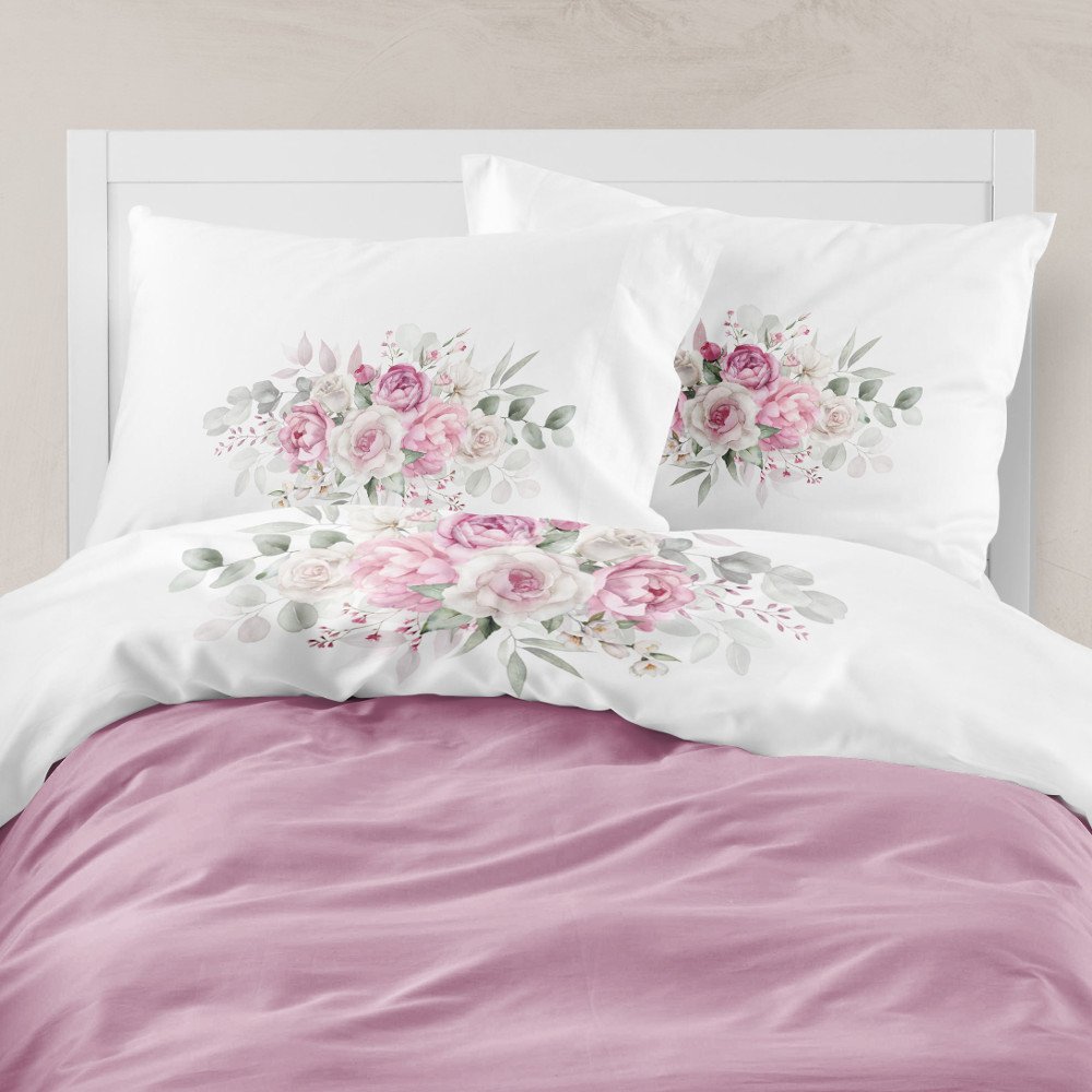 Alternative view of Σεντόνι Digital Print Σετ Agnes Υπέρδιπλο - 220 x 240 cm + (2) 50 x 70 cm - Λευκό - Borea Home Textiles