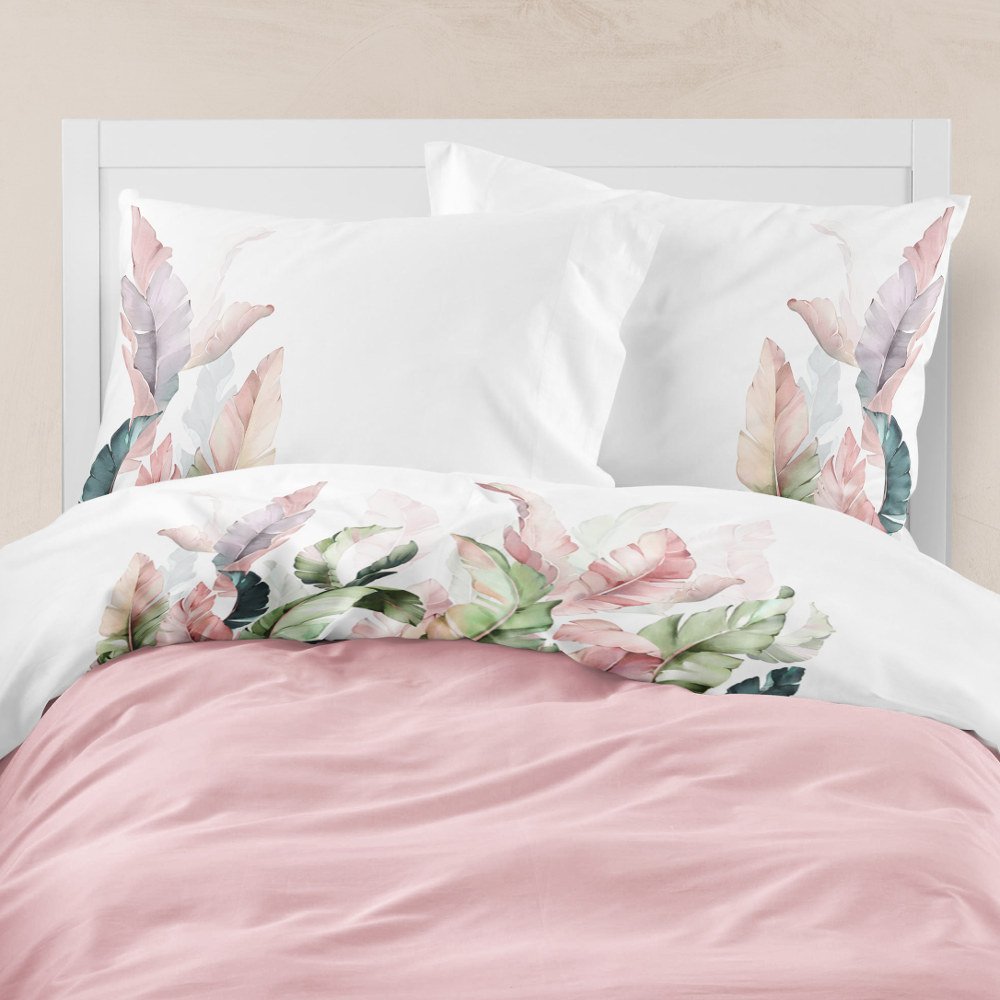 Alternative view of Σεντόνι Digital Print Σετ Banana Υπέρδιπλο - 220 x 240 cm + (2) 50 x 70 cm - Λευκό - Borea Home Textiles