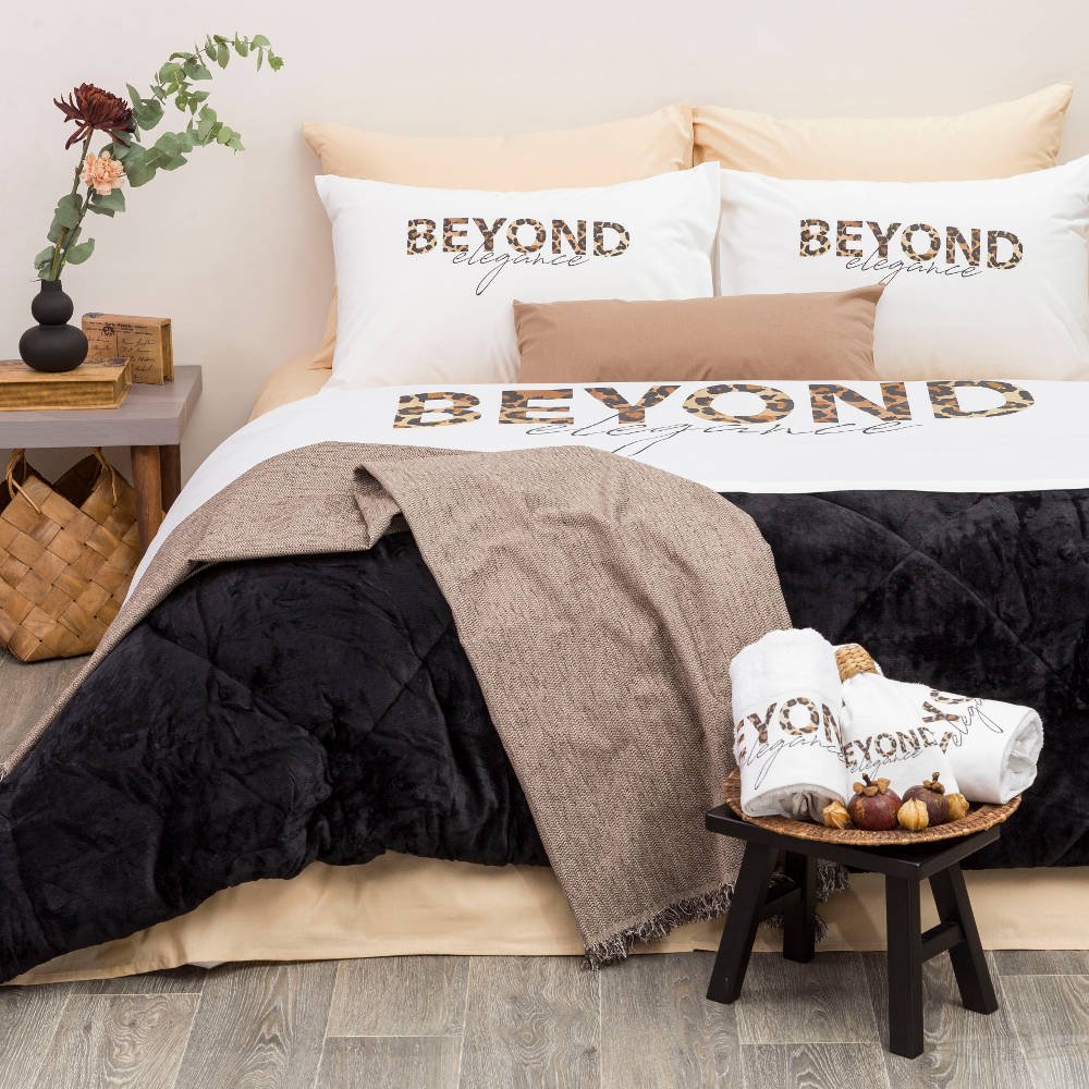 Σεντόνι Digital Print Σετ Beyond Υπέρδιπλο - 220 x 240 cm + (2) 50 x 70 cm - Λευκό - Borea Home Textiles