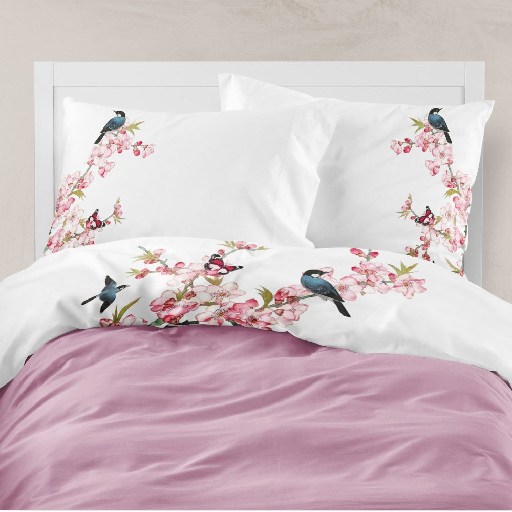 Alternative view of Σεντόνι Digital Print Σετ Fuji Υπέρδιπλο - 220 x 240 cm + (2) 50 x 70 cm - Λευκό - Borea Home Textiles