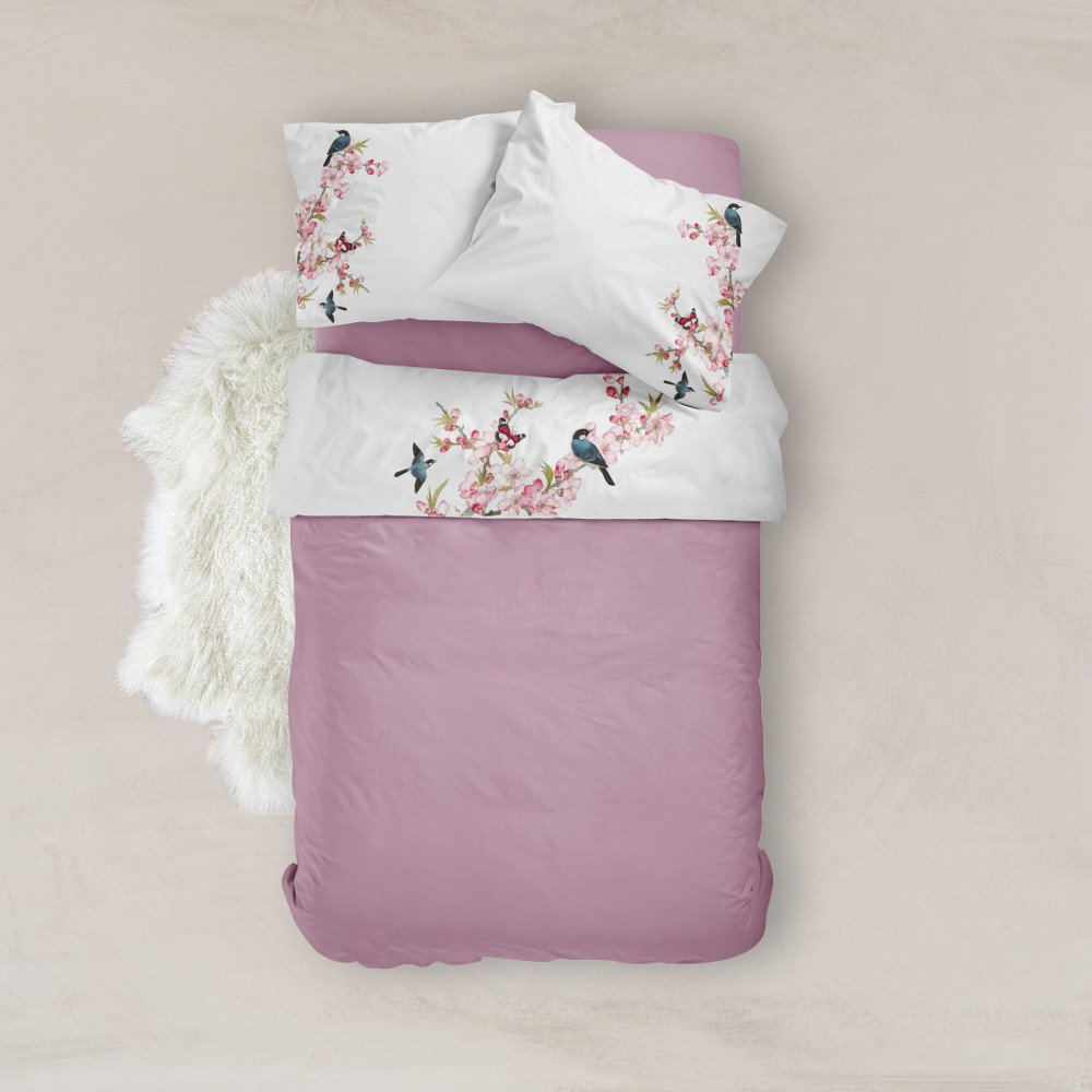 Σεντόνι Digital Print Σετ Fuji Υπέρδιπλο - 220 x 240 cm + (2) 50 x 70 cm - Λευκό - Borea Home Textiles