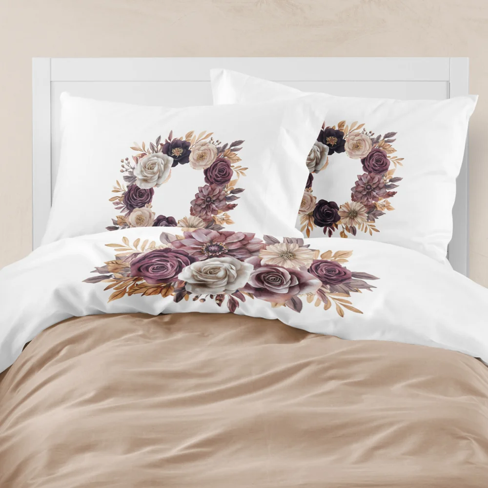 Alternative view of Σεντόνι Digital Print Σετ Gerbera Υπέρδιπλο - 220 x 240 cm + (2) 50 x 70 cm - Λευκό - Borea Home Textiles