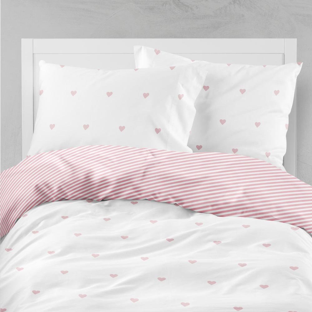 Alternative view of Ζεύγος Μαξιλαροθήκες Mix & Match Hearts - (2) 50 x 70 cm - Μπεζ - Borea Home Textiles