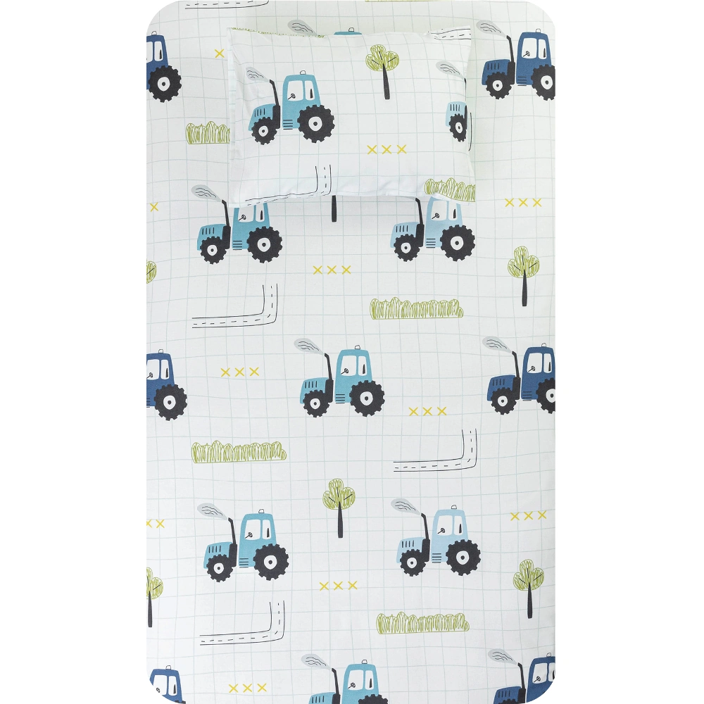 Σεντόνι Σετ 2ΤΜΧ Trucky Moνό - 160 x 240 cm + 50 x 70 cm - Λευκό - Borea Home Textiles