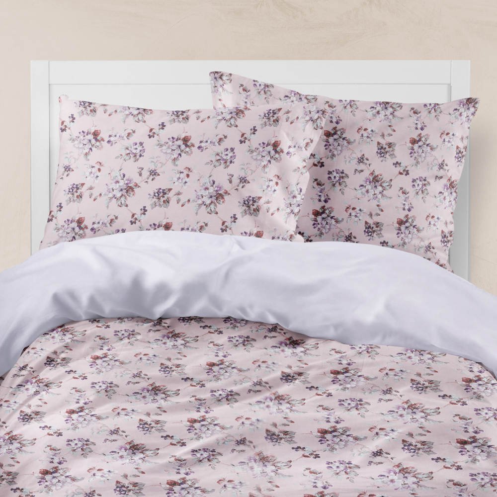 Alternative view of Σεντόνια Εμπριμέ Σετ Αγριολούλουδο Ροζ Υπέρδιπλα - (2) 240 x 260 cm + (2) 50 x 70 cm - Ροζ - Borea Home Textiles