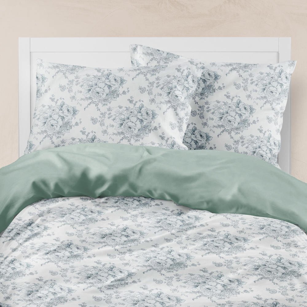 Alternative view of Σεντόνια Εμπριμέ Σετ Beatrice Βεραμάν Υπέρδιπλα - (2) 240 x 260 cm + (2) 50 x 70 cm - Βεραμάν - Borea Home Textiles