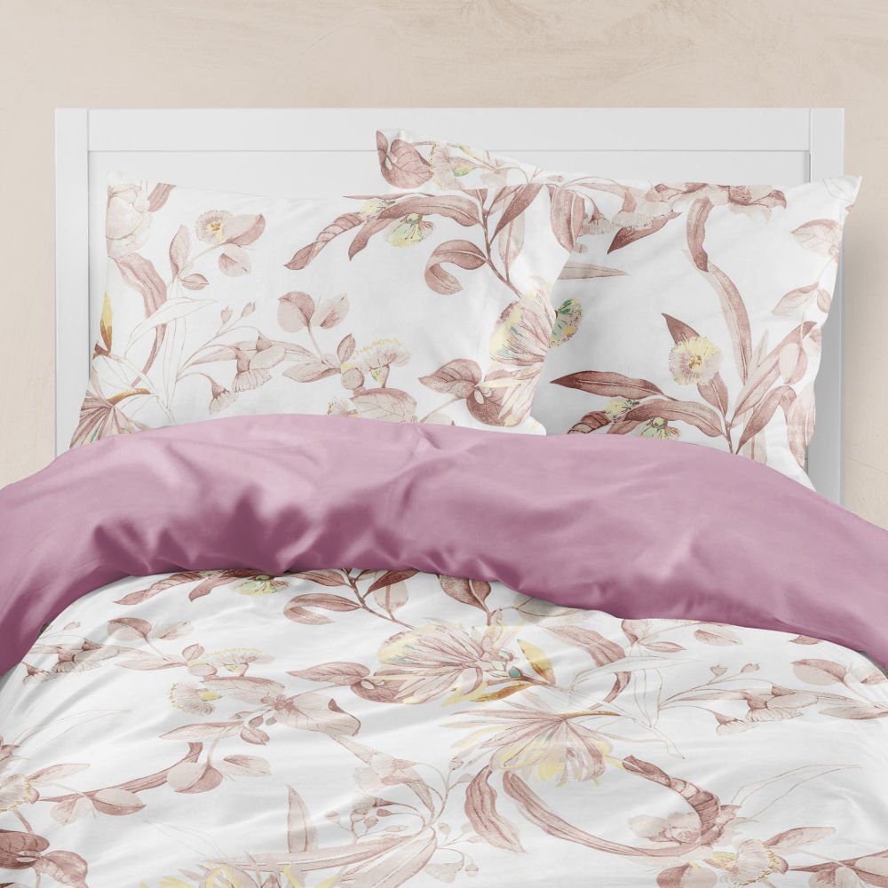 Alternative view of Σεντόνια Εμπριμέ Σετ Flore Σάπιο Μήλο Υπέρδιπλα - (2) 240 x 260 cm + (2) 50 x 70 cm - Σάπιο Μήλο - Borea Home Textiles