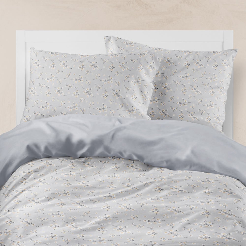 Alternative view of Σεντόνια Εμπριμέ Σετ Jasmine Γκρι Υπέρδιπλα - (2) 240 x 260 cm + (2) 50 x 70 cm - Γκρι - Borea Home Textiles