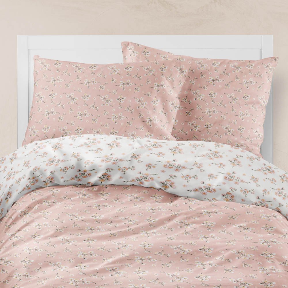 Alternative view of Σεντόνια Εμπριμέ Σετ Jasmine Ροζέ Υπέρδιπλα - (2) 240 x 260 cm + (2) 50 x 70 cm - Ροζέ - Borea Home Textiles