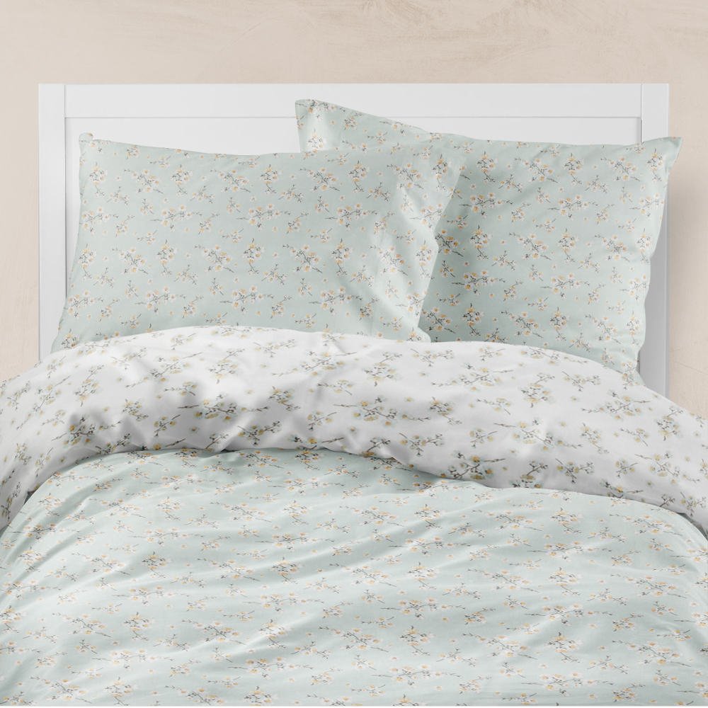 Alternative view of Σεντόνια Εμπριμέ Σετ Jasmine Βεραμάν Υπέρδιπλα - (2) 240 x 260 cm + (2) 50 x 70 cm - Βεραμάν - Borea Home Textiles