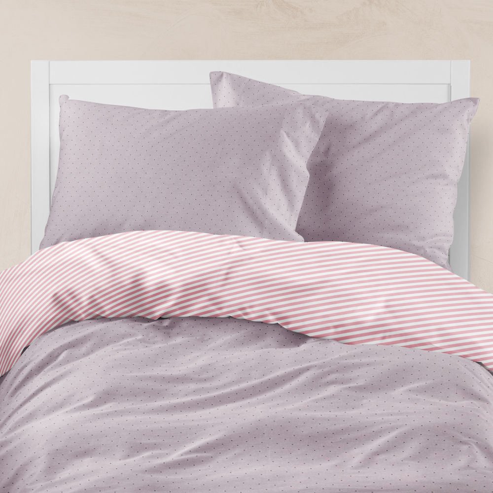 Alternative view of Σεντόνια Εμπριμέ Σετ Pois Σάπιο Μήλο Μονά - (2) 160 x 240 cm + 50 x 70 cm - Σάπιο Μήλο - Borea Home Textiles