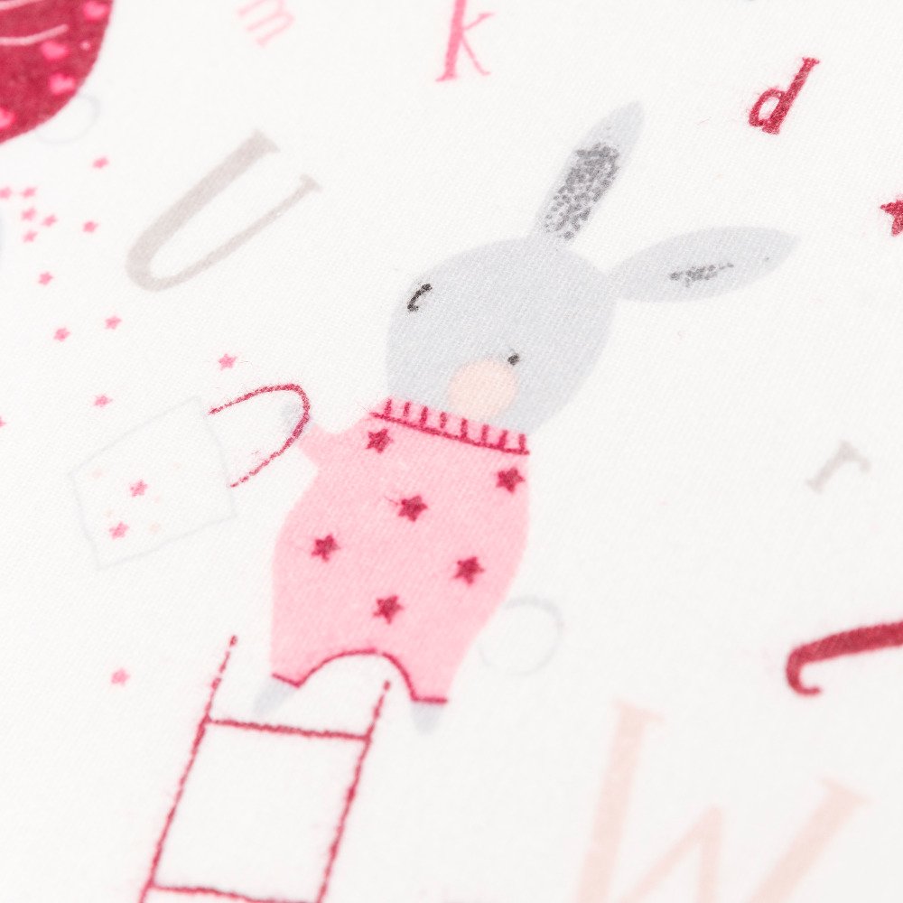 Alternative view of Σεντόνια Κούνιας Φανελένιο Σετ Sleepy Ροζ - (2) 120 x 160 cm + 30 x 40 cm - Ροζ - Borea Home Textiles