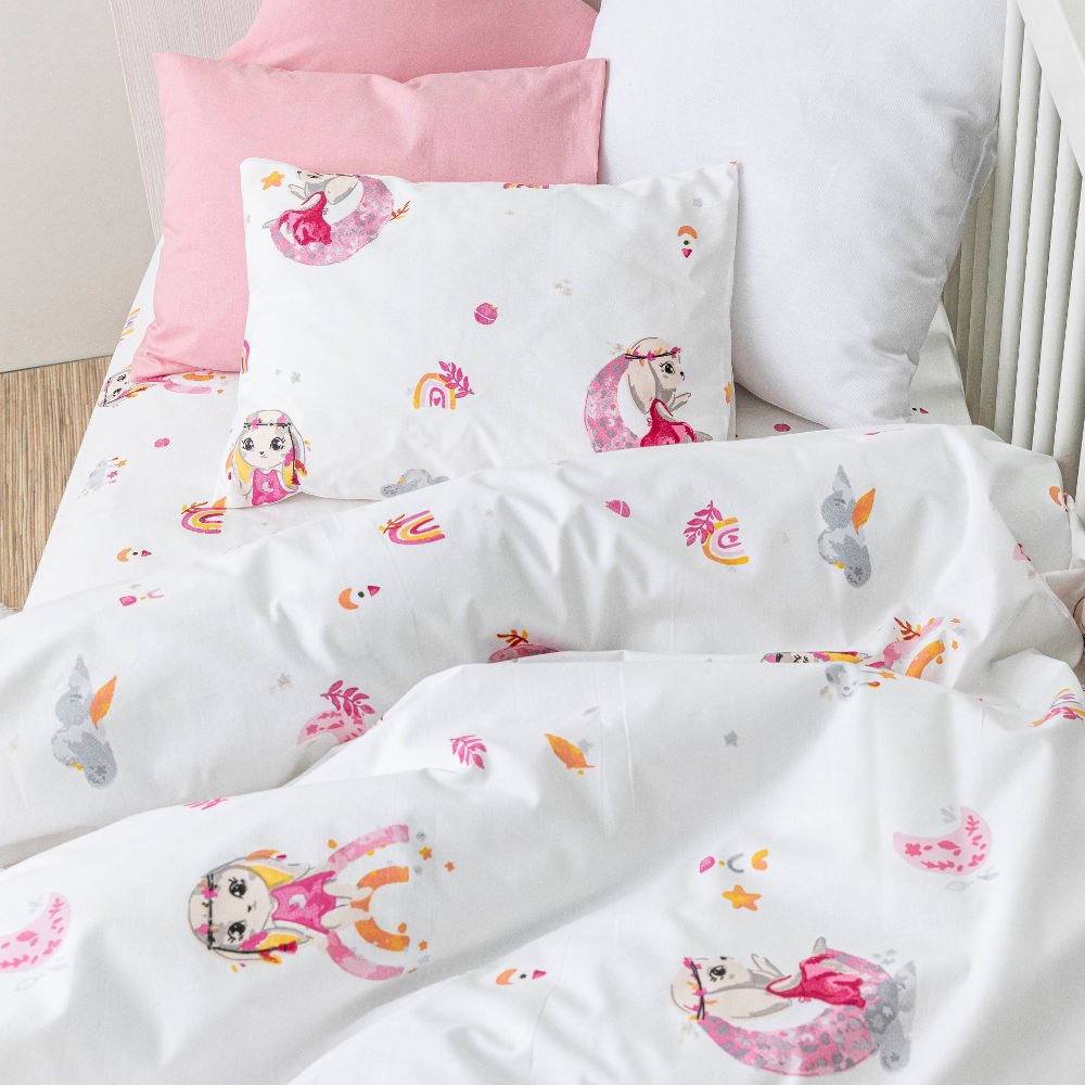 Alternative view of Σεντόνια Κούνιας Σετ Dreamer - (2) 120 x 160 cm + 30 x 40 cm - Ροζ - Borea Home Textiles