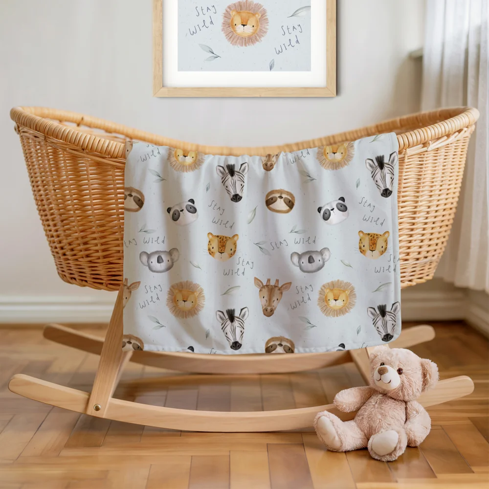 Σεντόνια Λίκνου Σετ Stay Wild - (2) 70 x 120 cm - Φυστικί - Borea Home Textiles