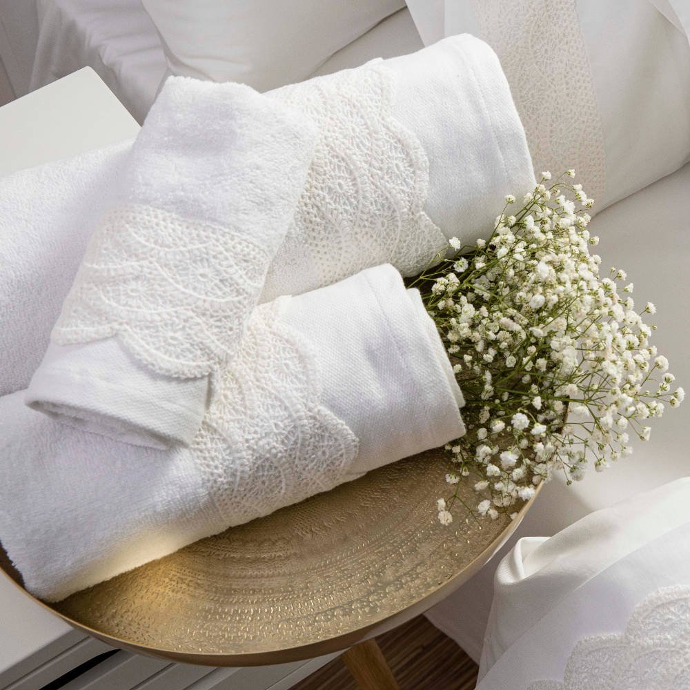 Alternative view of Σεντόνια Με Δαντέλα Σετ Ερατώ Υπέρδιπλα - (2) 240 x 280 cm + (2) 50 x 70 cm - Εκρού - Borea Home Textiles