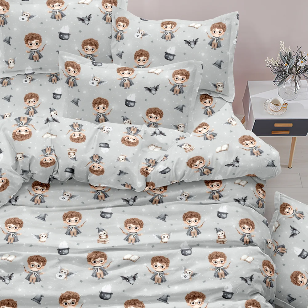 Σεντόνια Σετ Wizard Moνό - (2) 160 x 250 cm + 50 x 70 cm - Γκρι - Borea Home Textiles