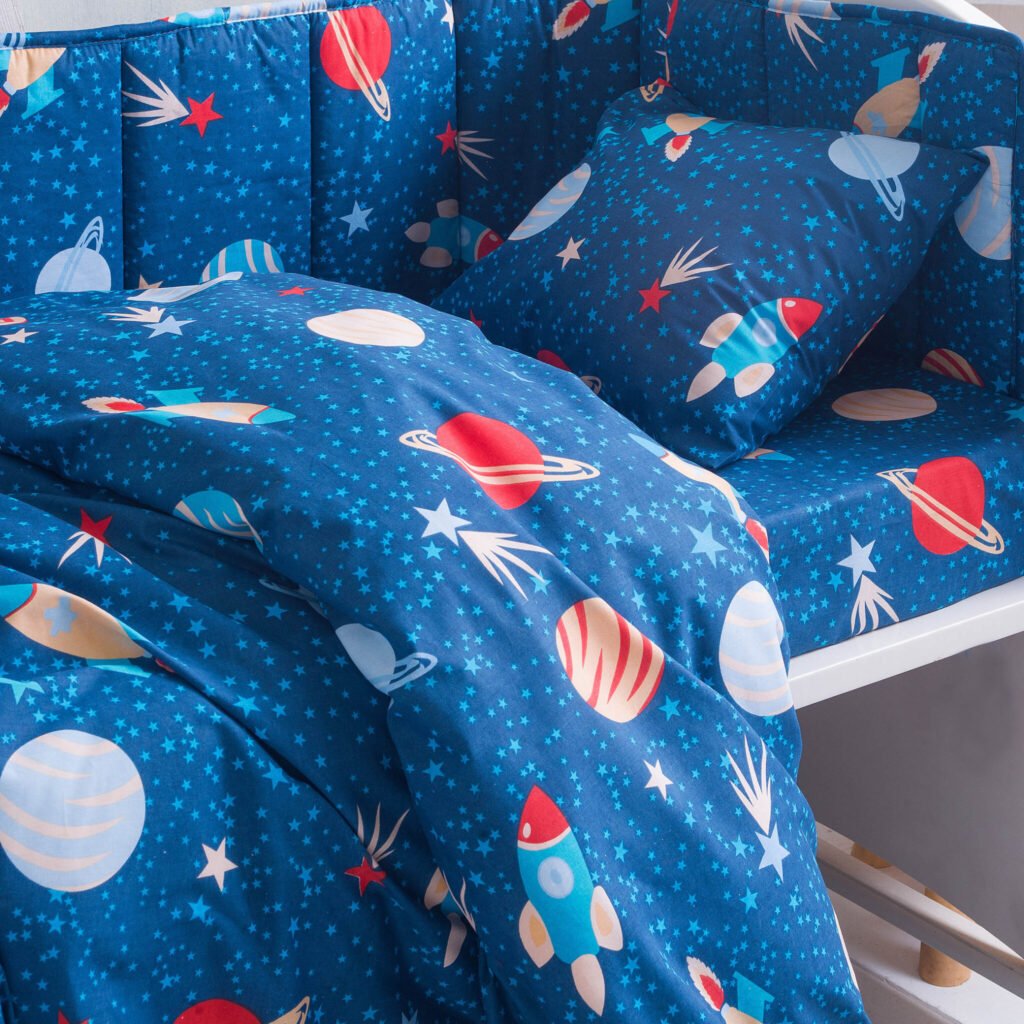 SPACE ODYSSEY - ΣΕΤ ΣΕΝΤΟΝΙΑ ΒΡΕΦΙΚΑ 3 ΤΕΜ. - ΜΠΛΕ - 120X160 - Rythmos