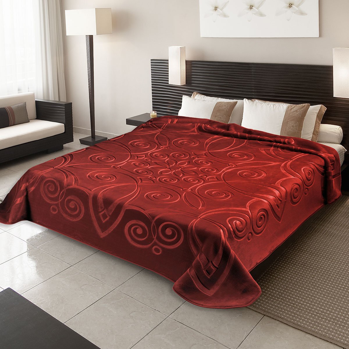 ΚΟΥΒΕΡΤΑ ΙΣΠΑΝΙΑΣ ΥΠΕΡΔΙΠΛΗ 220Χ240 BELPLA STER 516 GRANATE(16)