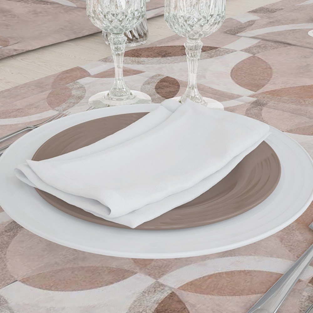 Alternative view of Τραπεζομάντηλο Κύκλοι Μπεζ - 140 x 140 cm - Μπεζ - Borea Home Textiles