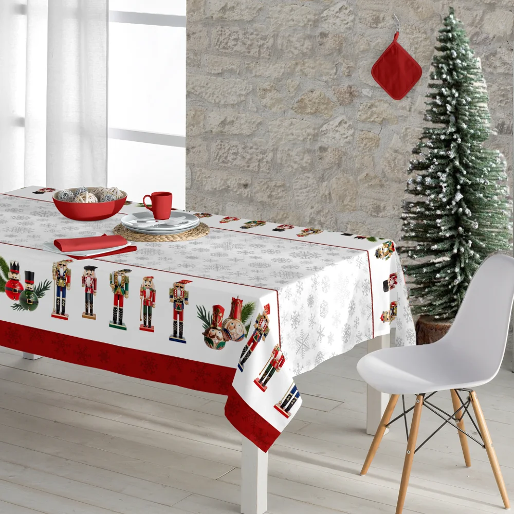 Τραβέρσα Χριστουγεννιάτικη Nutcracker - 50 x 180 cm - Εκρού - Borea Home Textiles