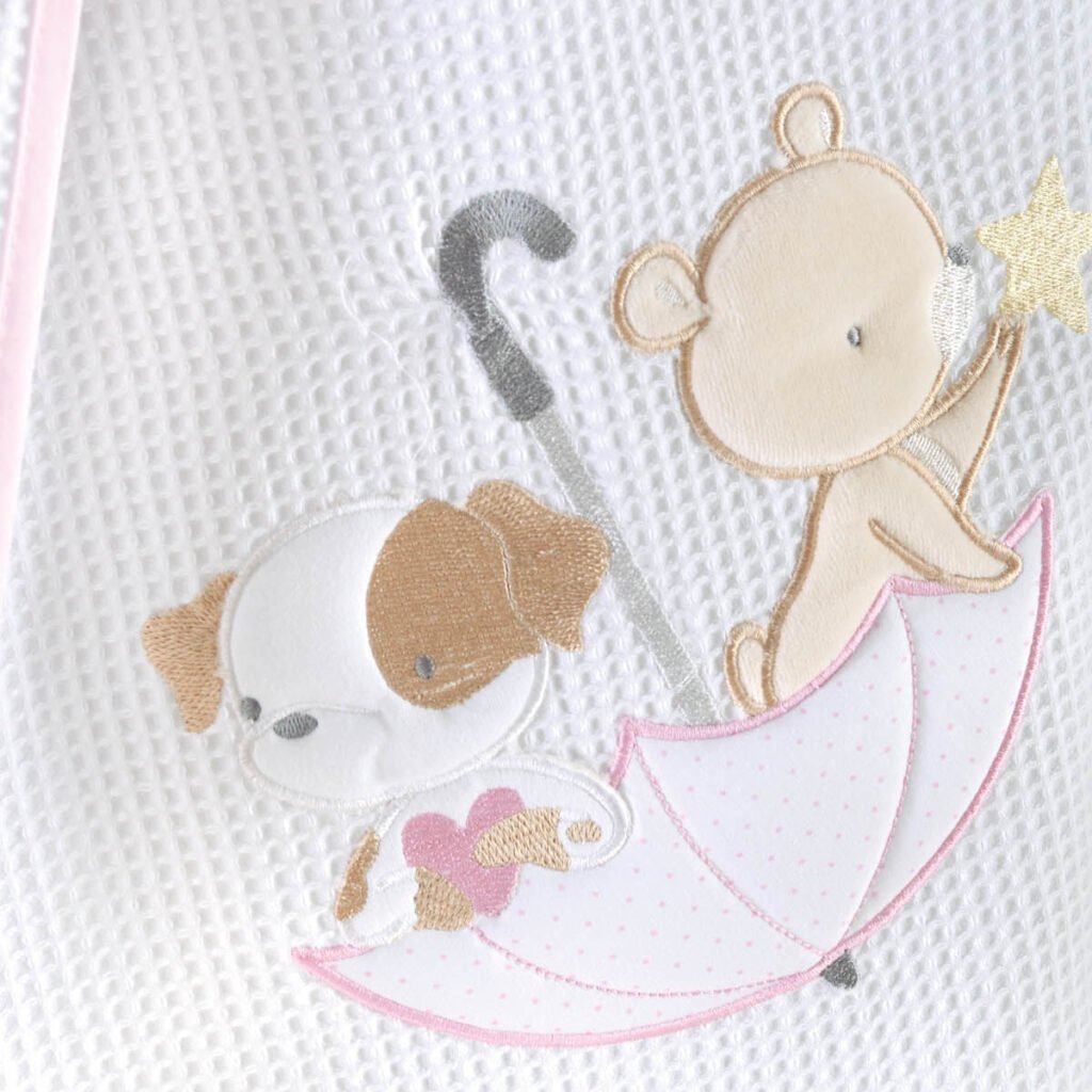 UMBRELLA FIGHT POZ - KOYBEΡΤΑ ΠΙΚΕ ΜΕ ΚΕΝΤΗΜΑ - ΡΟΖ - 120X150 - Rythmos