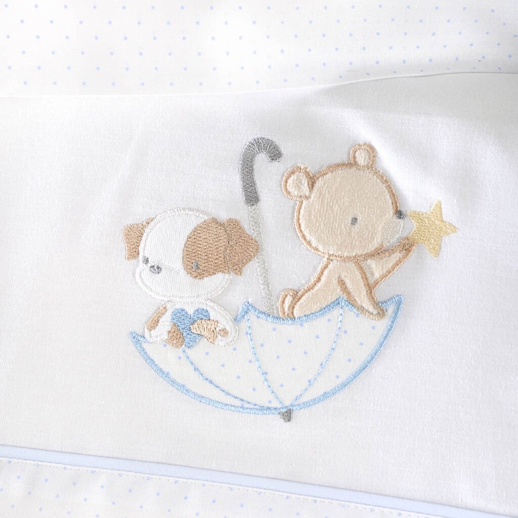 UMBRELLA FIGHT ΣΙΕΛ - ΣΕΤ ΣΕΝΤΟΝΙΑ ΒΡΕΦΙΚΑ ΦΑΝΕΛΑ 3 ΤΕΜ. ΜΕ KENTHMA - ΜΠΛΕ - 100X160 - Rythmos