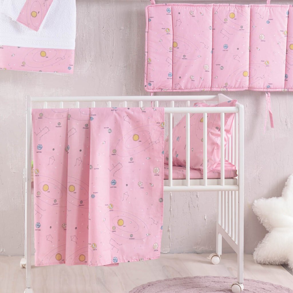 VENUS ΡΟΖ - ΣΕΤ ΣΕΝΤΟΝΙΑ ΒΡΕΦΙΚΑ 3 ΤΕΜ. - ΡΟΖ - 120X160 - Rythmos