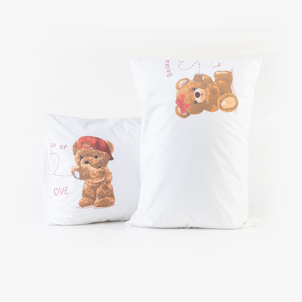 Ζεύγος Μαξιλαροθήκες Because - (2) 50 x 70 cm - Λευκό - Borea Home Textiles