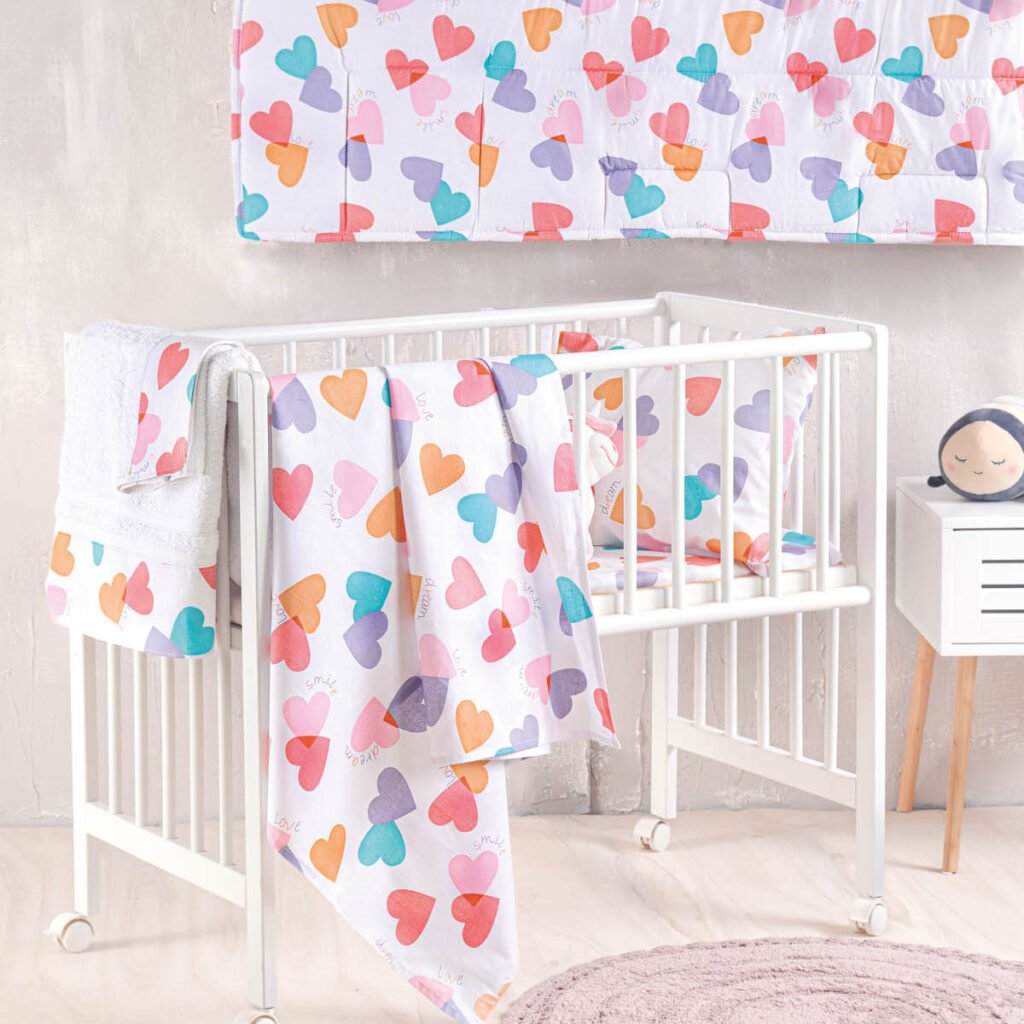 ZOEY - ΣΕΤ ΠΑΠΛΩΜΑΤΟΘΗΚΗ ΒΡΕΦΙΚΗ 2 ΤΕΜ. - ΛΕΥΚΟ - 110Χ160 - Rythmos