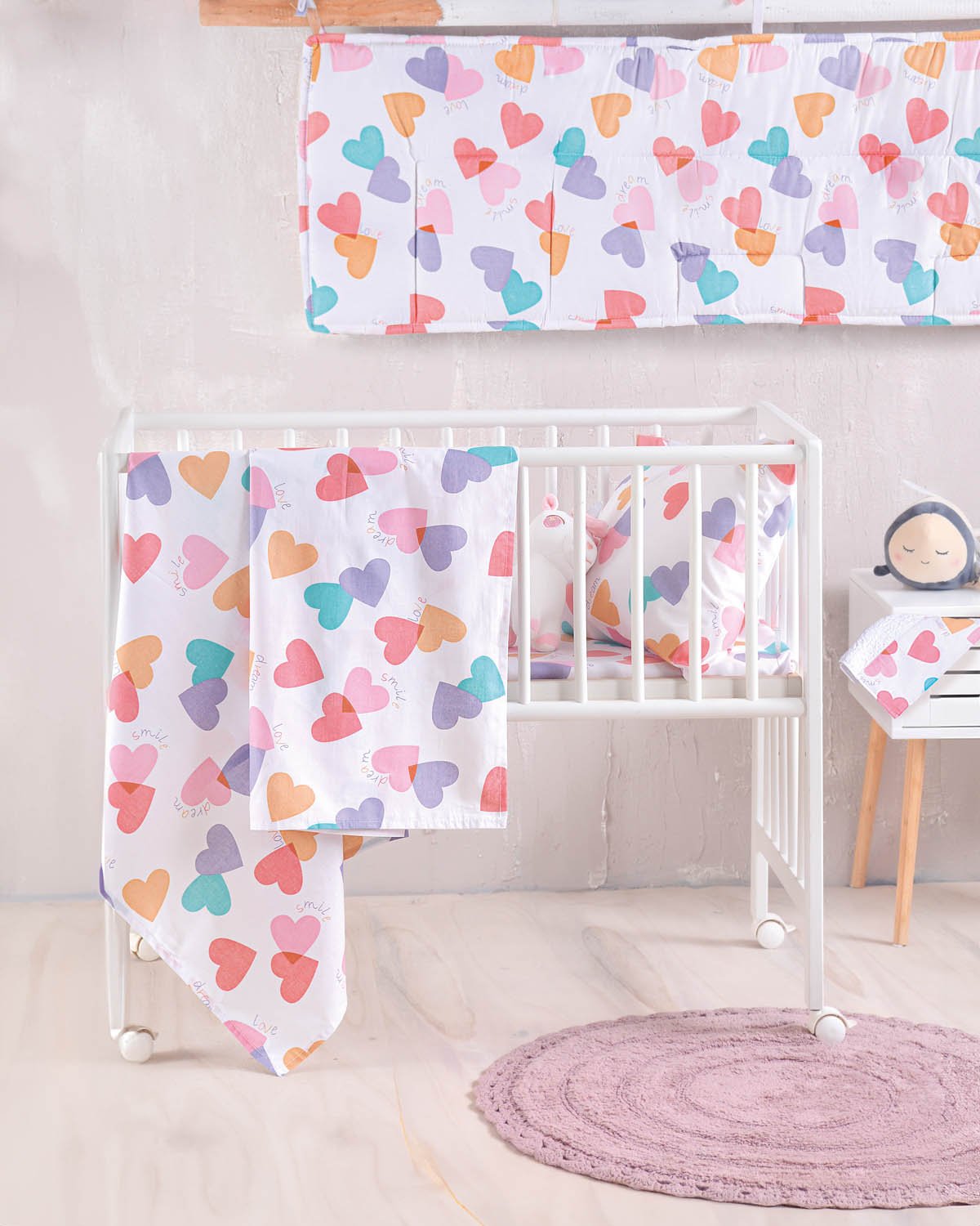 ZOEY - ΣΕΤ ΣΕΝΤΟΝΙΑ ΒΡΕΦΙΚΑ 3 ΤΕΜ. - ΛΕΥΚΟ - 120X160 - Rythmos