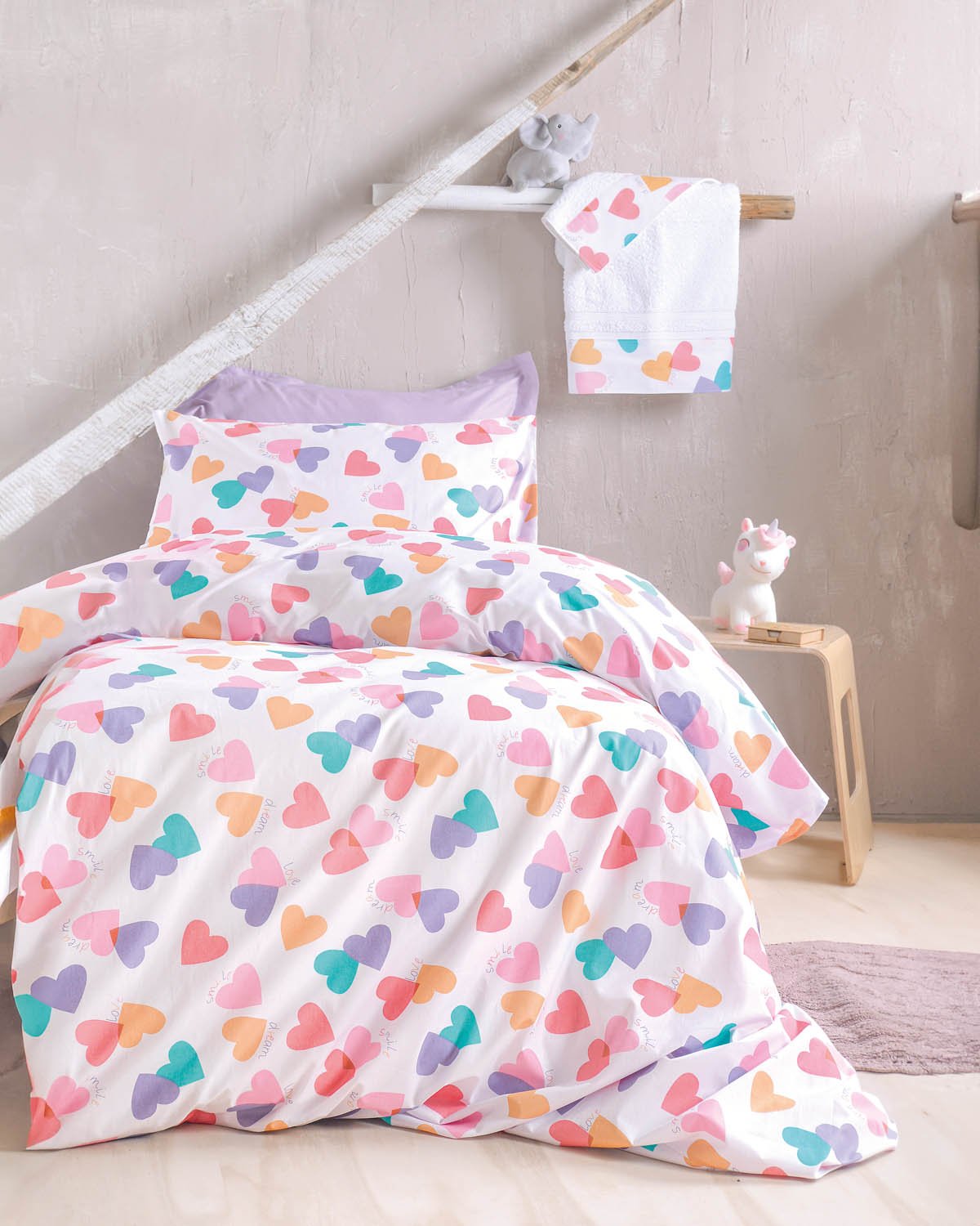 ZOEY - ΣΕΤ ΠΑΠΛΩΜΑΤΟΘΗΚΗ ΠΑΙΔΙΚΗ 2 ΤΕΜ. - ΛΕΥΚΟ - ΗΜΙΔΙΠΛΟ (160X250) - Rythmos